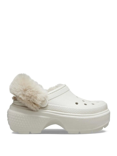 Ciabatte Crocs Unisex Stomp Lined Clog Bianco Crocs  Angolo dello Sport