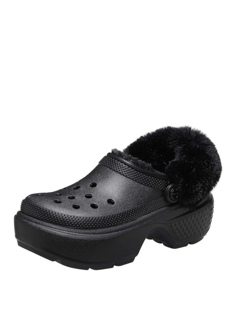 Ciabatte Crocs Unisex Stomp Lined Clog Nero Crocs  Angolo dello Sport