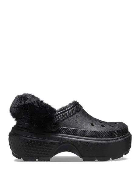 Ciabatte Crocs Unisex Stomp Lined Clog Nero Crocs  Angolo dello Sport