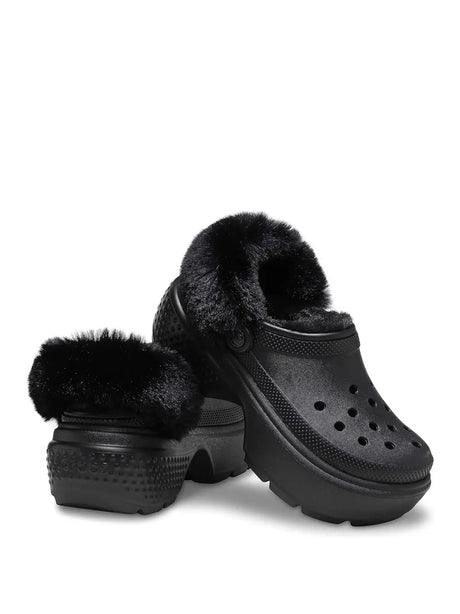 Ciabatte Crocs Unisex Stomp Lined Clog Nero Crocs  Angolo dello Sport