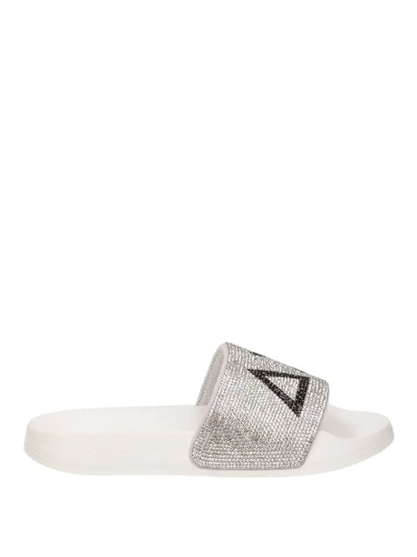 Ciabatte Logo Strass Sun 68 Scarpe Donna - Bianco