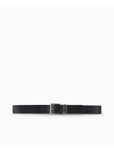 Cinta Armani in finta pelle Uomo - Nero