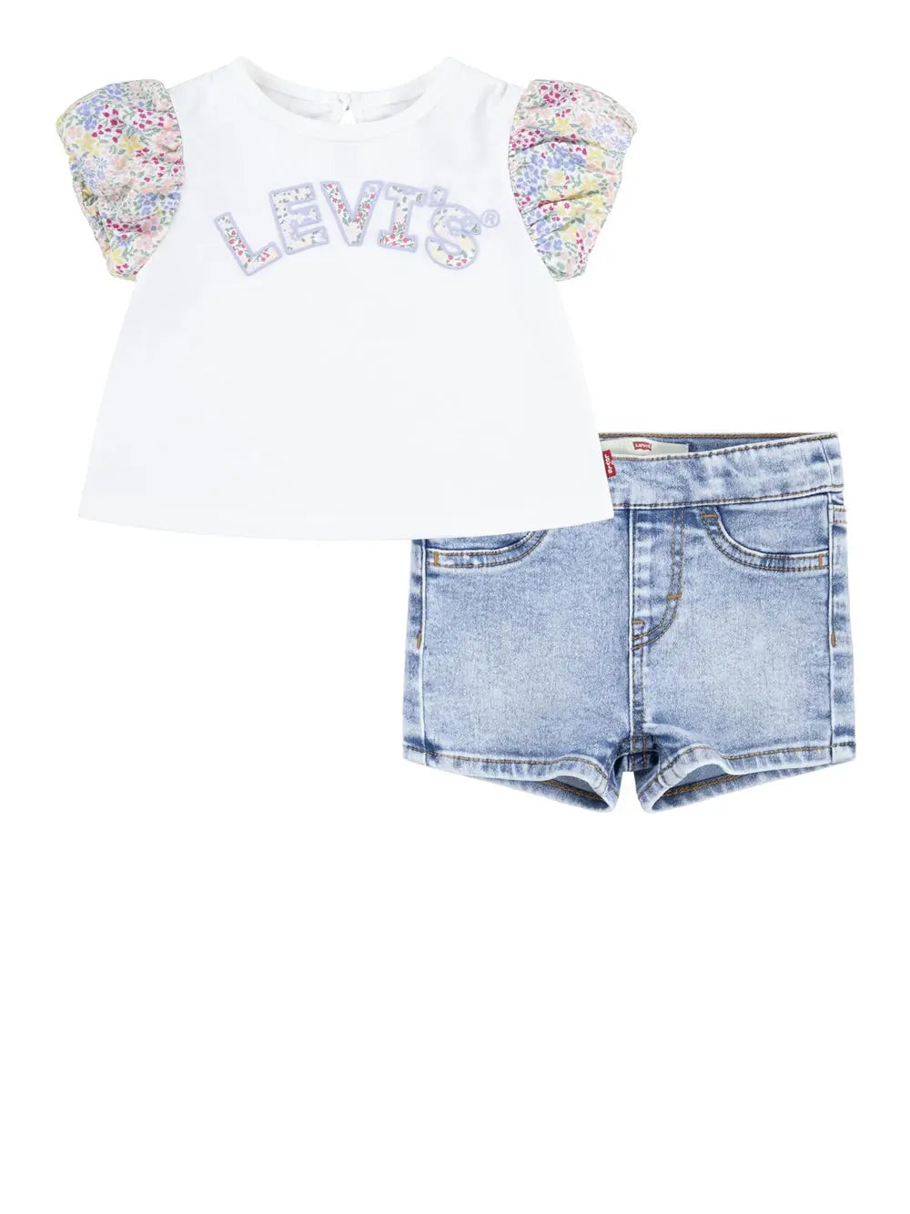 Completo Levis Bambina Floral Slv Tee & Short Se Multicolore Levi's  Angolo dello Sport