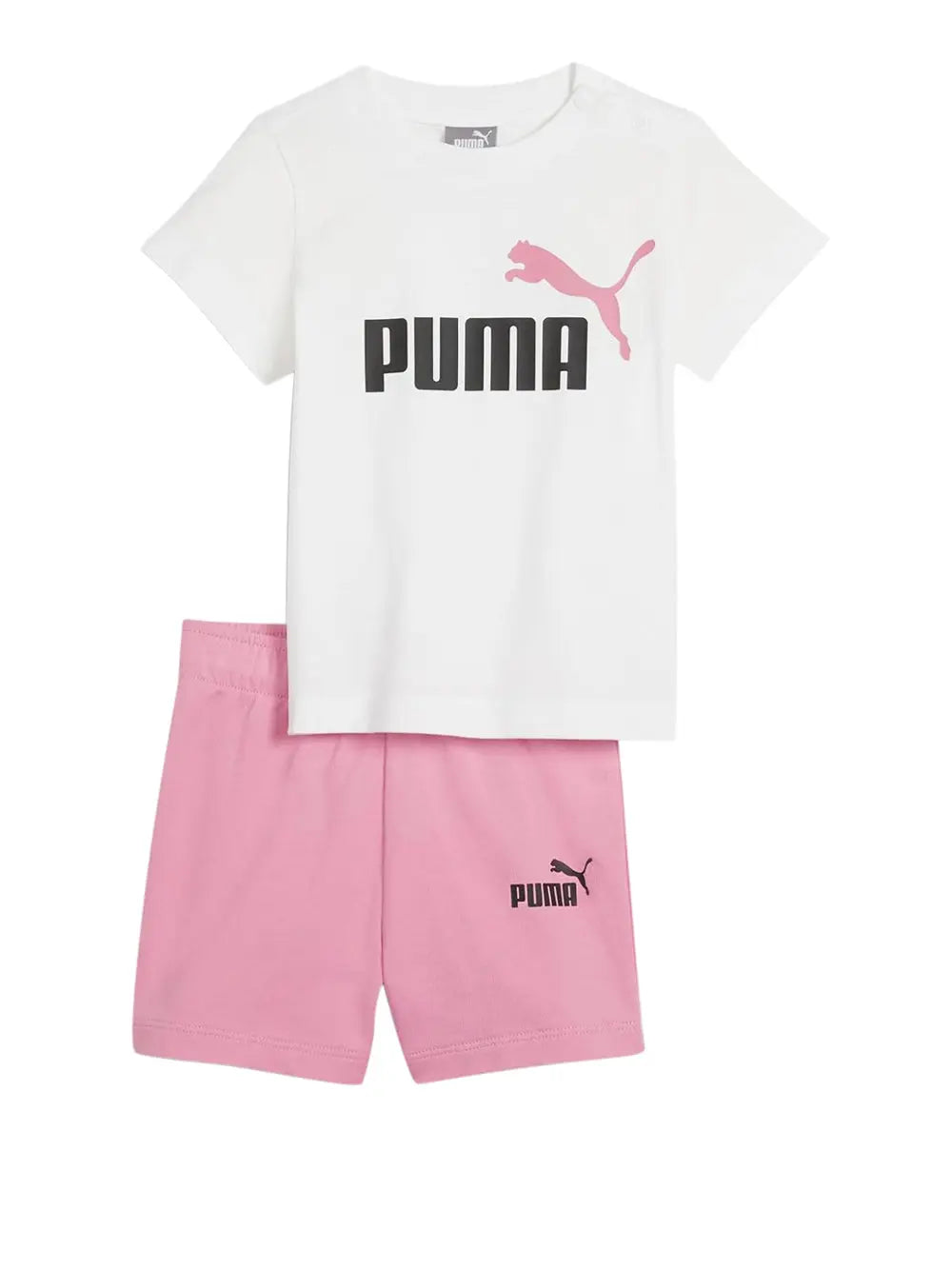 Completo Puma Youth Unisex Minicats Tee & Shorts Rosa Puma  Angolo dello Sport