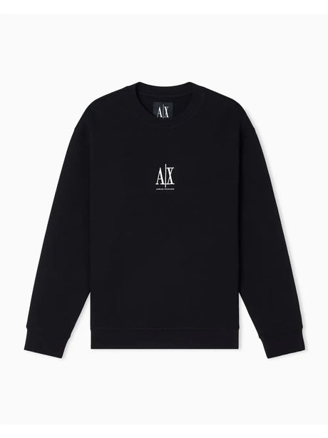 Felpa Armani girocollo in cotone Uomo - Nero