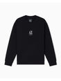 Felpa Armani girocollo in cotone Uomo - Nero