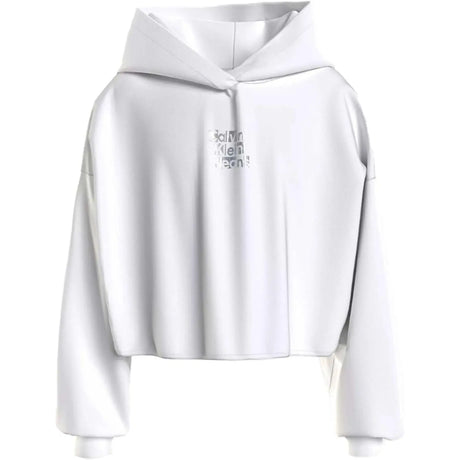 Felpa CALVIN KLEIN Bambina METALLIC BACK LOGO Bianco CALVIN KLEIN  Angolo dello Sport