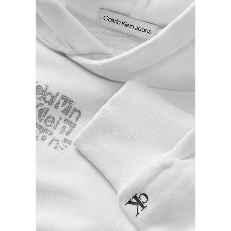 Felpa CALVIN KLEIN Bambina METALLIC BACK LOGO Bianco CALVIN KLEIN  Angolo dello Sport