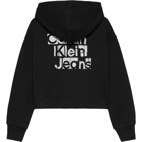 Felpa CALVIN KLEIN Bambina METALLIC BACK LOGO Nero CALVIN KLEIN  Angolo dello Sport