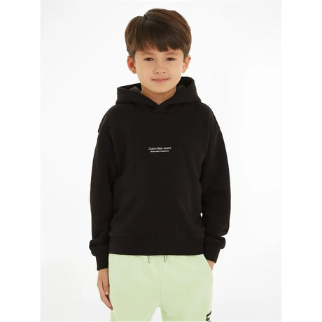 Felpa CALVIN KLEIN Bambino PIXEL LOGO TERRY RELAXED Nero CALVIN KLEIN  Angolo dello Sport