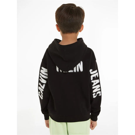 Felpa CALVIN KLEIN Bambino PIXEL LOGO TERRY RELAXED Nero CALVIN KLEIN  Angolo dello Sport