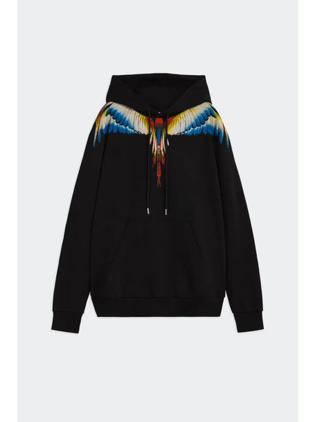 Felpa COUNTY OF MILAN logo wings colorfull Uomo - Nero