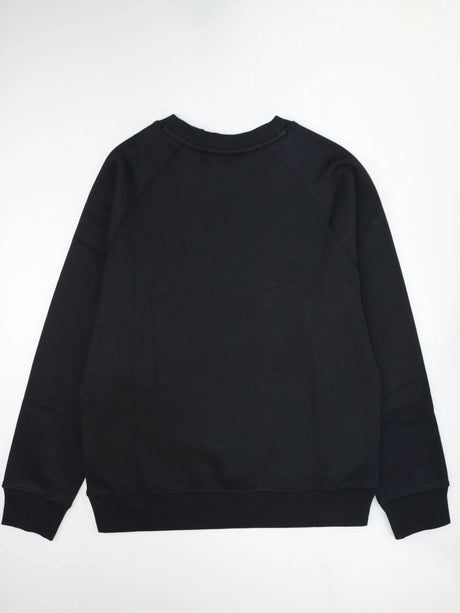Felpa Calvin Klein Bambino Neck Emb. Fleece Crewneck Nero Calvin Klein  Angolo dello Sport