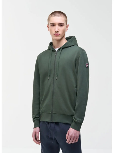 Felpa Colmar con cappuccio e full zip Uomo - Verde