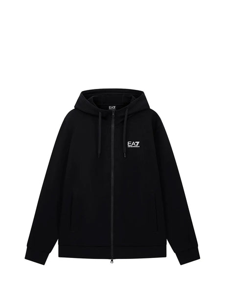 Felpa Ea7 ZIP CAPPUCCIO TRAIN CORE Uomo - Nero