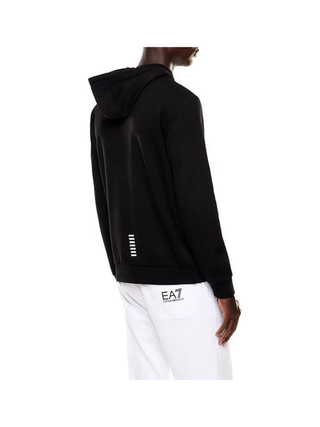 Felpa Ea7 ZIP CAPPUCCIO TRAIN CORE Uomo - Nero