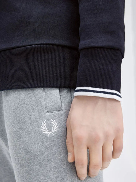 Felpa Fred Perry Half Zip Sweatshirt Uomo - Navy