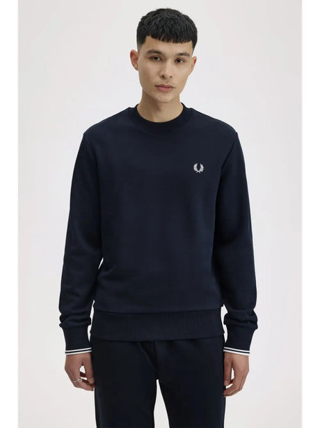 Felpa Fred Perry Uomo - Navy Fred Perry  Angolo dello Sport