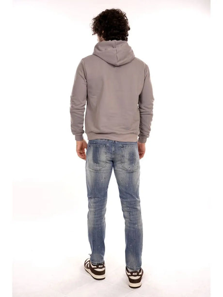 Felpa Icon CAPPUCCIO C/LOGO GRANDE Uomo - Grigio