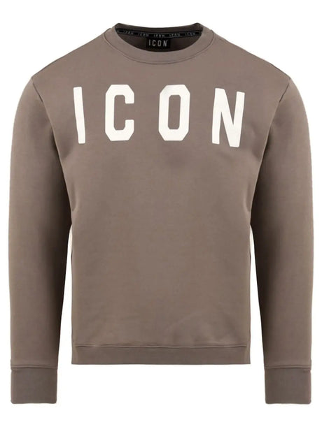 Felpa Icon GIROCOLLO C/LOGO GRANDE Uomo - Grigio