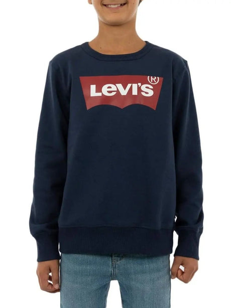 Felpa Levis Bambino Batwing Crewneck Blu Levi's  Angolo dello Sport