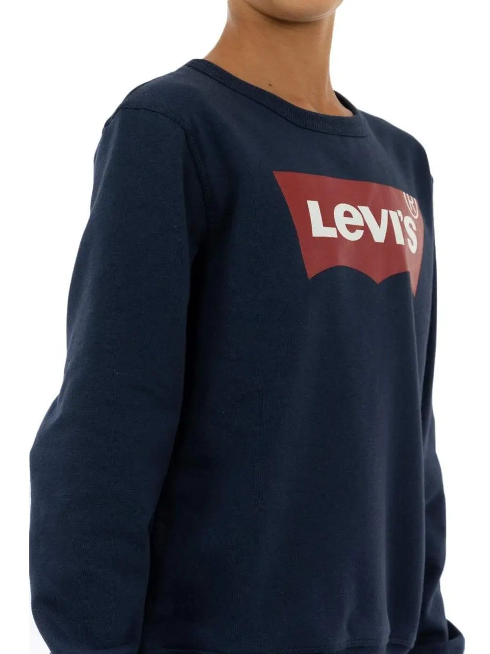 Felpa Levis Bambino Batwing Crewneck Blu Levi's  Angolo dello Sport