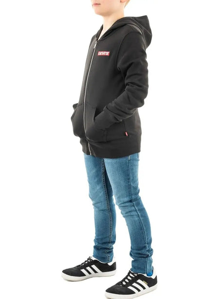 Felpa Levis Bambino Boxtab Full Zip Nero Levi's  Angolo dello Sport