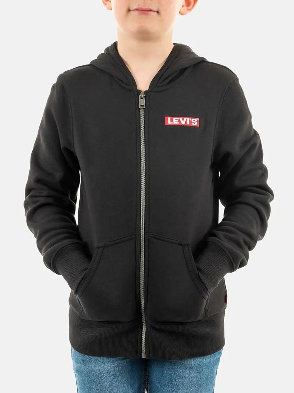 Felpa Levis Bambino Boxtab Full Zip Nero Levi's  Angolo dello Sport