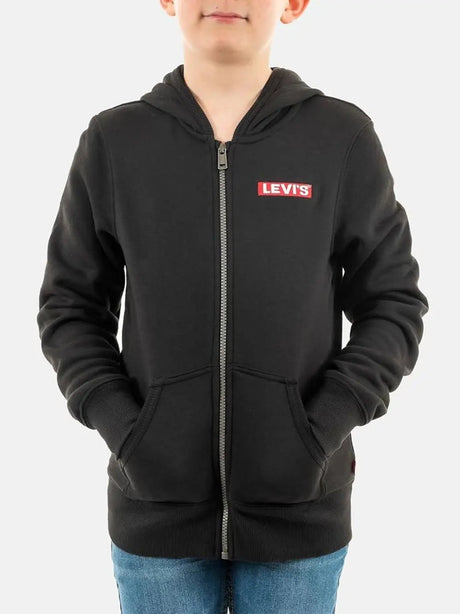 Felpa Levis Bambino Boxtab Full Zip Nero Levi's  Angolo dello Sport