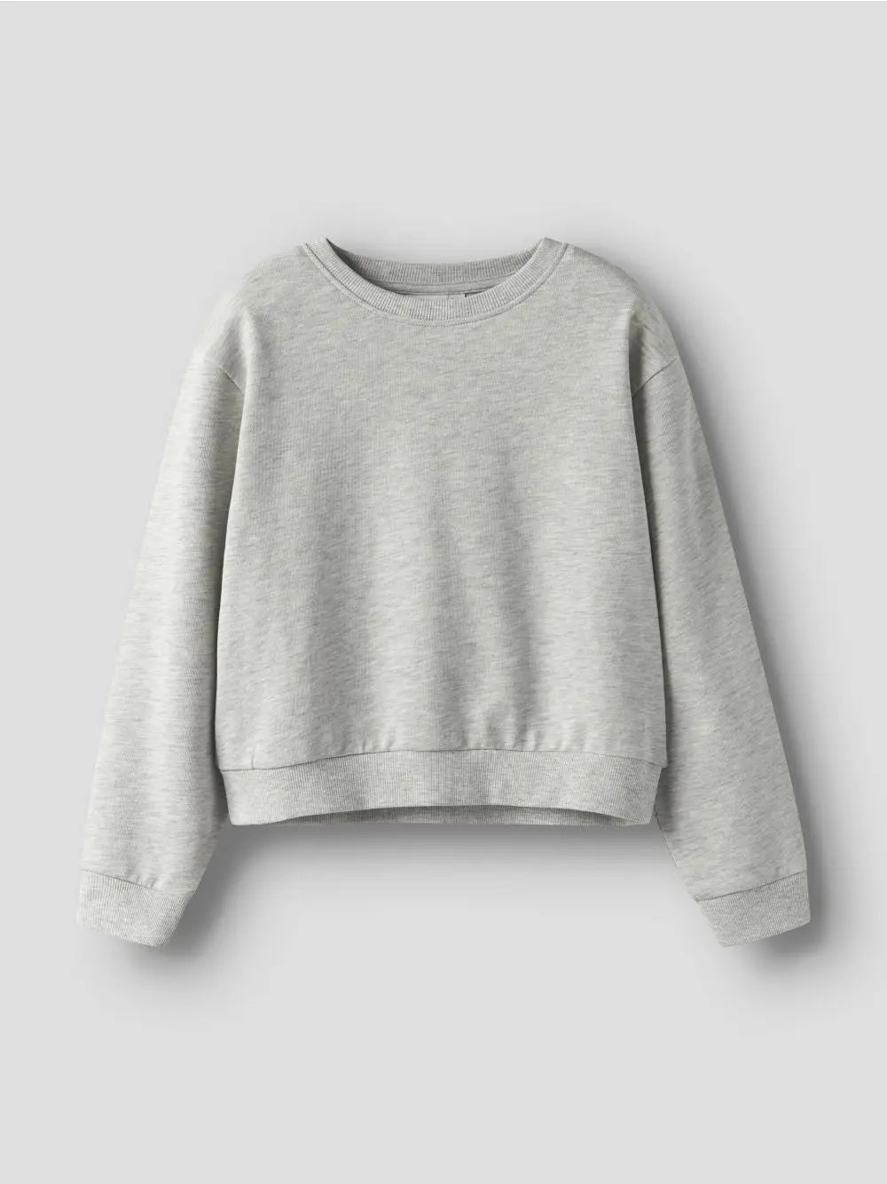 Felpa Name It MILLE SHORT NREG LS SWE O-NECK NOOS Bambina - Grigio