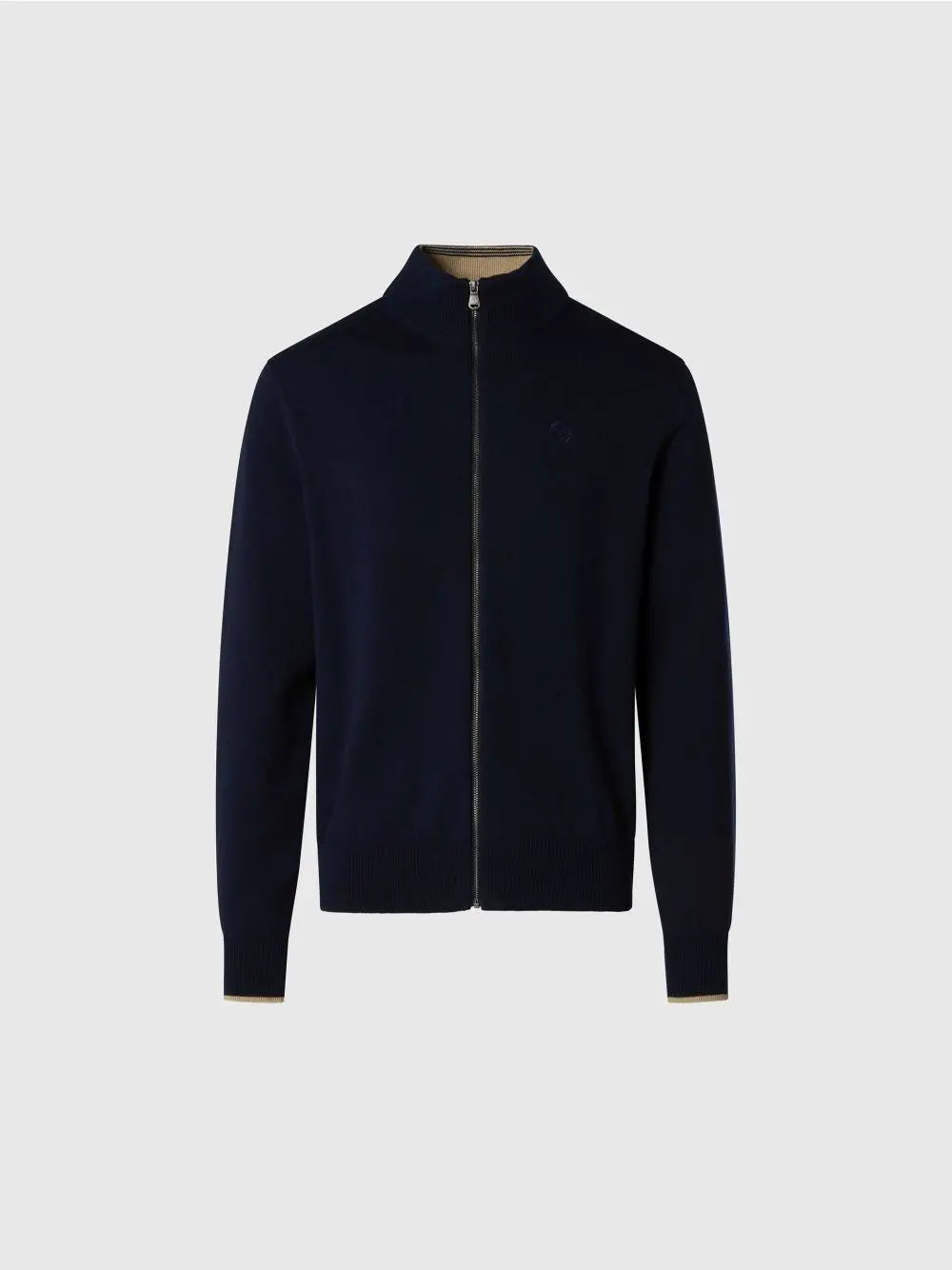 Felpa North Sails con zip e logo tono su tono Uomo - Navy
