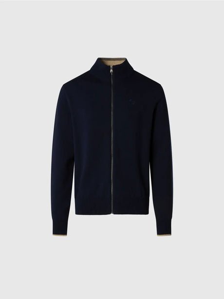 Felpa North Sails con zip e logo tono su tono Uomo - Navy