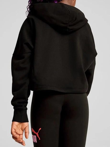Felpa Puma Bambina Ess Logo Cropped Hoodie G Nero Puma  Angolo dello Sport