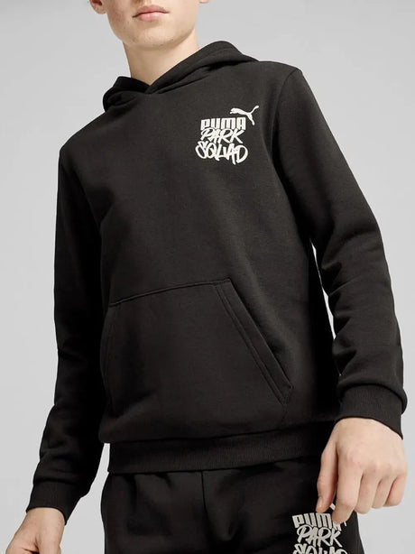 Felpa Puma Bambino Ess+ Mid 90s Hoodie Fl B Nero Puma  Angolo dello Sport
