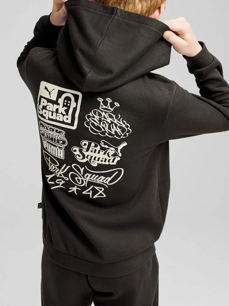 Felpa Puma Bambino Ess+ Mid 90s Hoodie Fl B Nero Puma  Angolo dello Sport