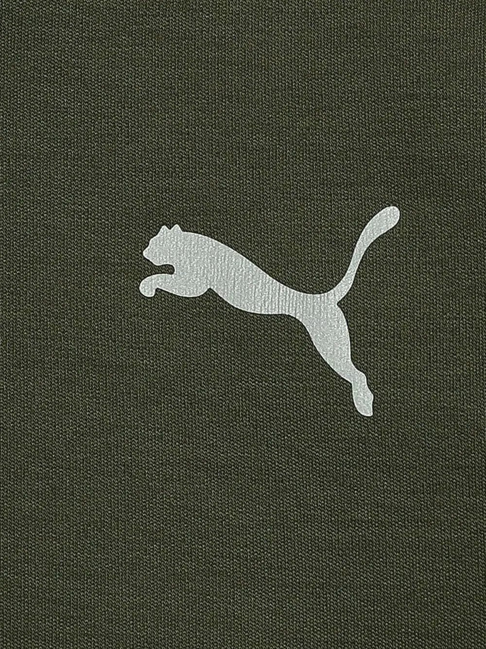 Felpa Puma Bambino Evostripe Fz Hoodie Dk Verde Puma  Angolo dello Sport