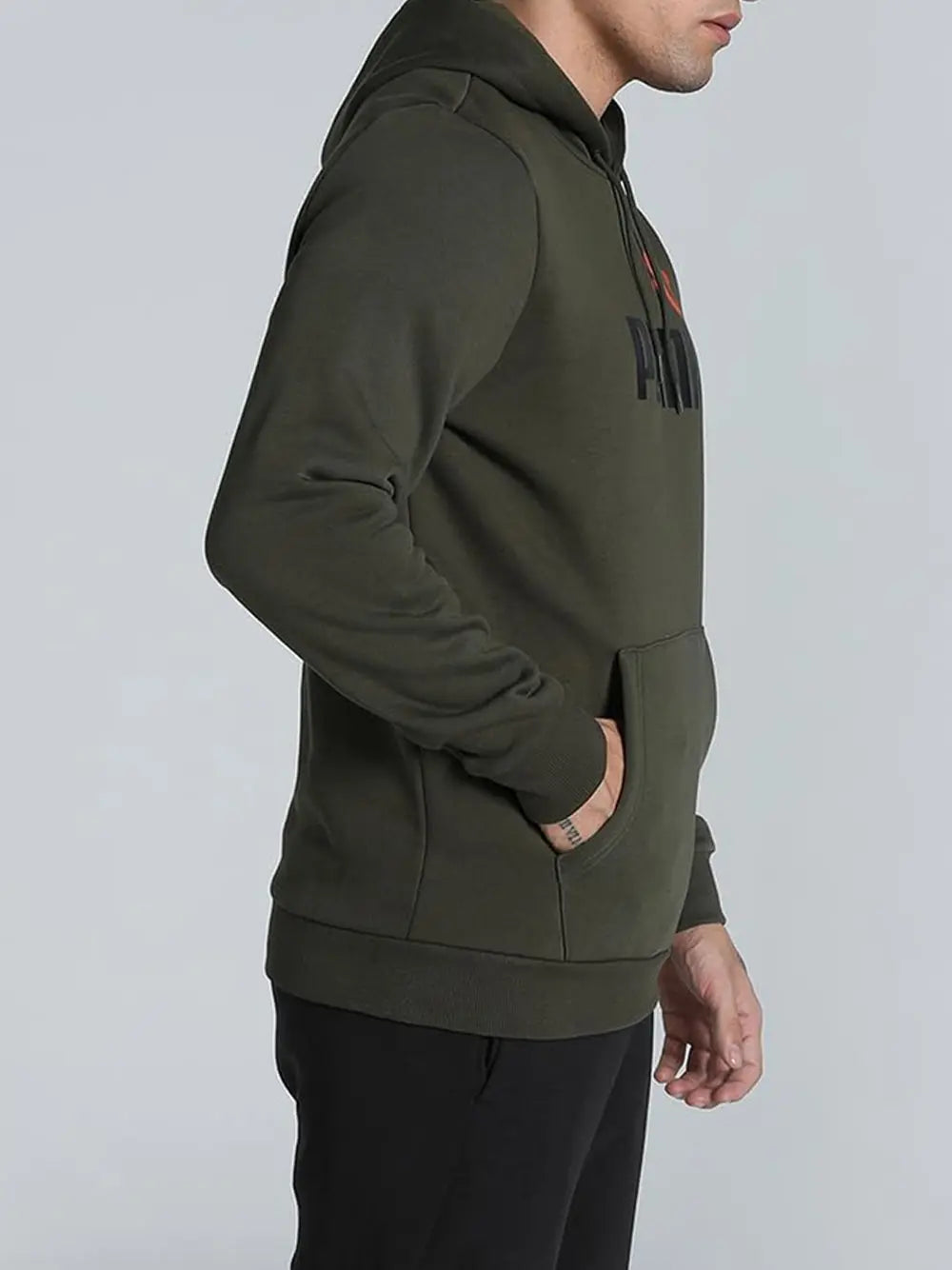 Felpa Puma Uomo Ess+ 2 Col Ig Logo Hoodie Verde Puma  Angolo dello Sport