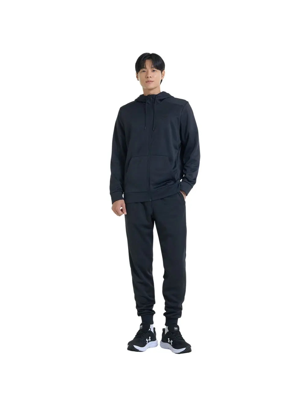 Felpa Under Armour ARMOUR FLEECE FZ HOODIE Uomo - Nero