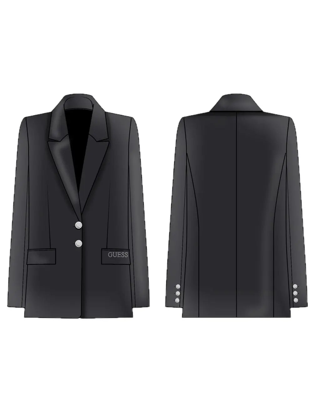 Giacca Guess TWILL LS BLAZER CEREMONY Bambina - Nero