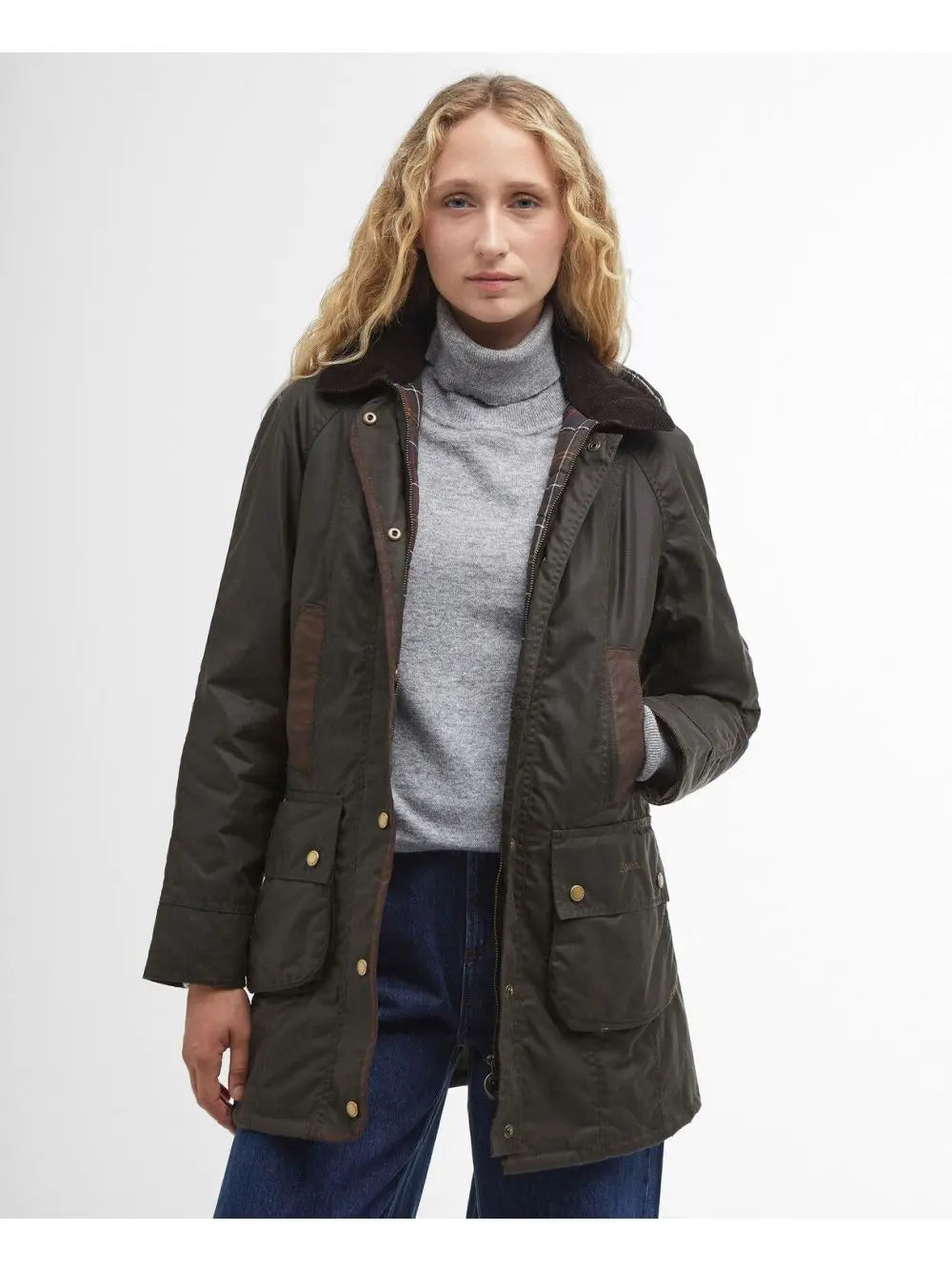 Giubbotto Barbour bower wax Donna - Oliva