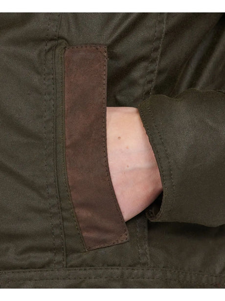 Giubbotto Barbour bower wax Donna - Oliva