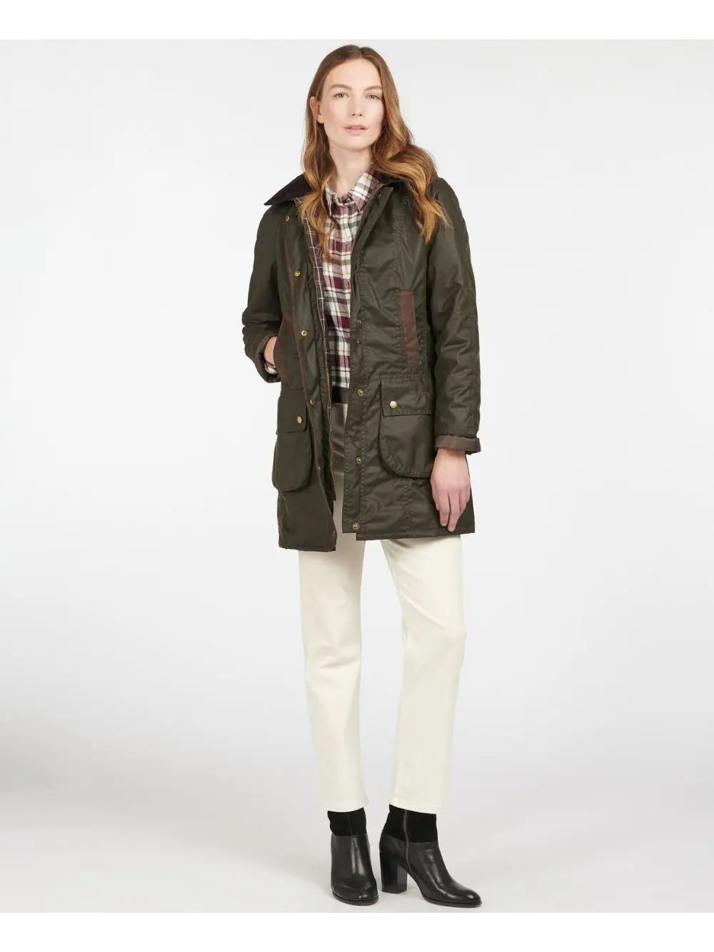 Giubbotto Barbour bower wax Donna - Oliva