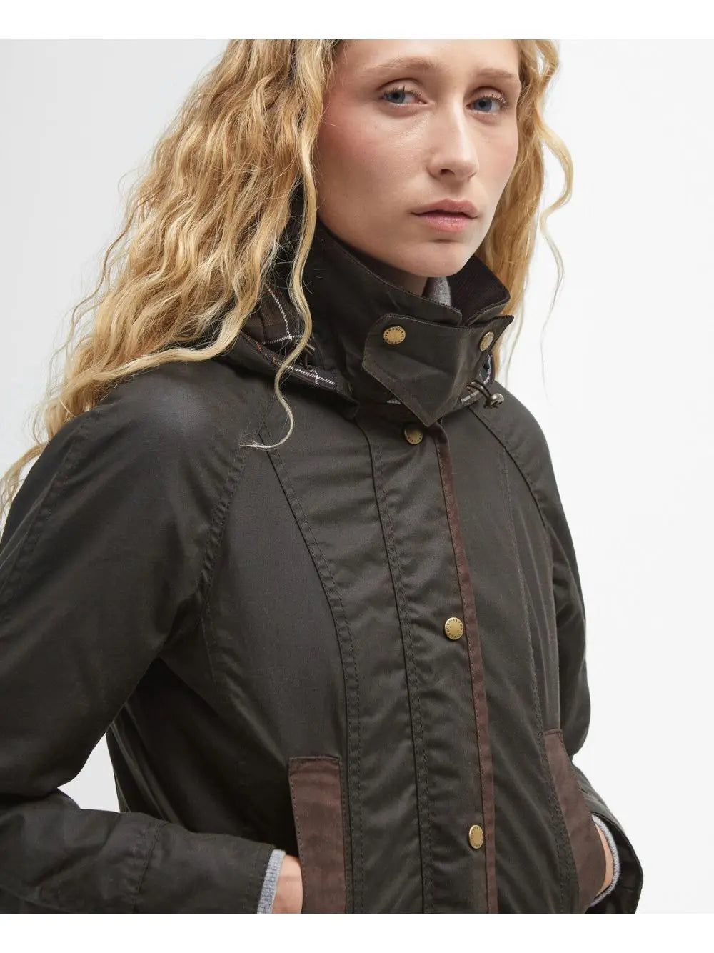 Giubbotto Barbour bower wax Donna - Oliva