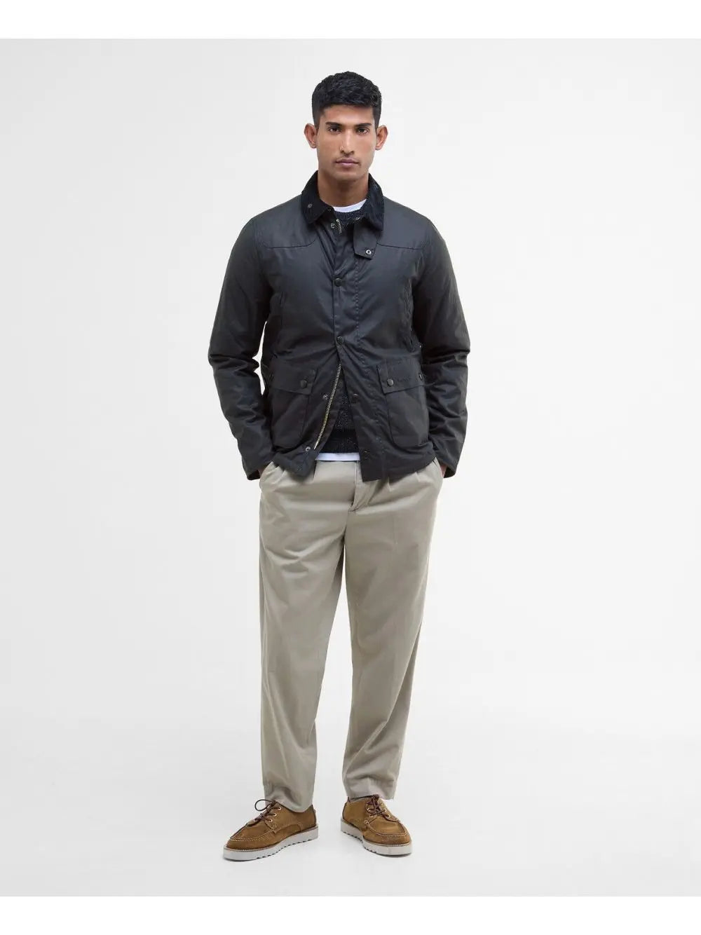Giubbotto Barbour reelin wax Uomo - Navy