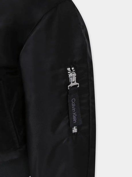 Giubbotto Calvin Klein Bambino Padded Boxy Bomber Nero Calvin Klein  Angolo dello Sport