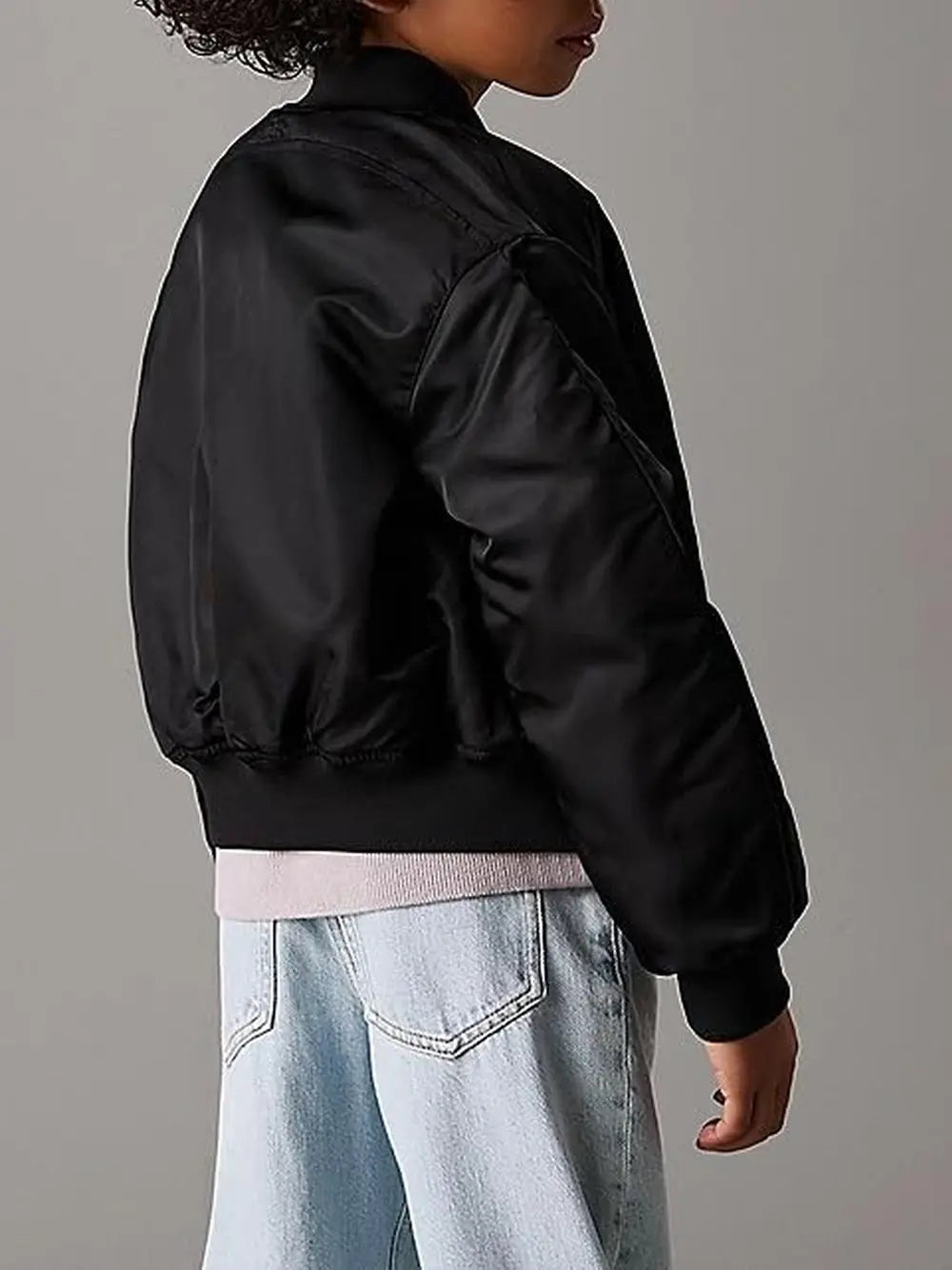 Giubbotto Calvin Klein Bambino Padded Boxy Bomber Nero Calvin Klein  Angolo dello Sport