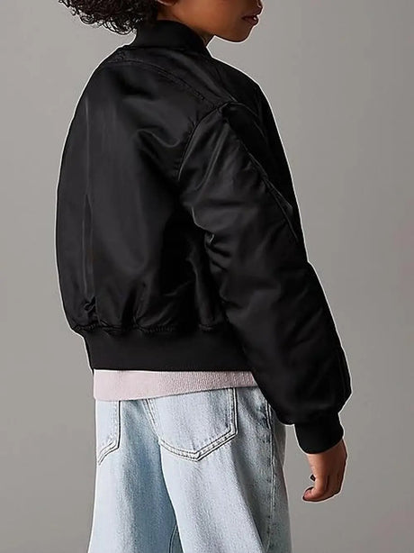 Giubbotto Calvin Klein Bambino Padded Boxy Bomber Nero Calvin Klein  Angolo dello Sport