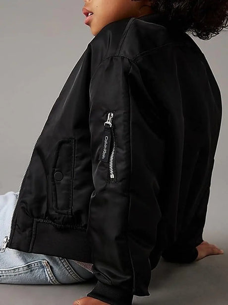 Giubbotto Calvin Klein Bambino Padded Boxy Bomber Nero Calvin Klein  Angolo dello Sport