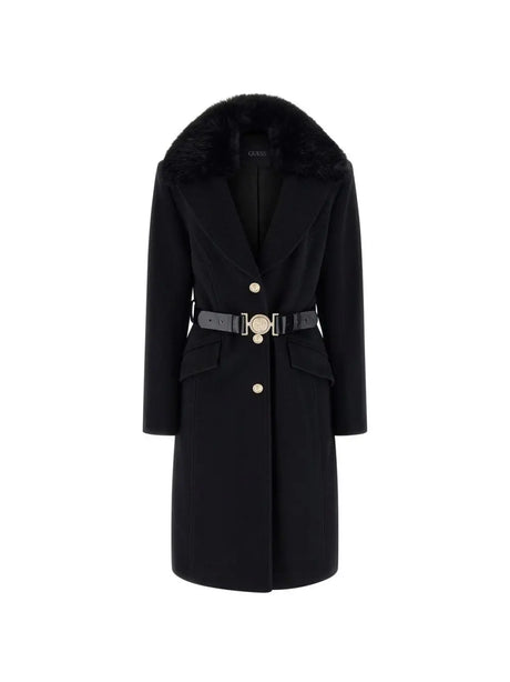 Giubbotto Guess New Patrice Belted Coat Donna - Nero