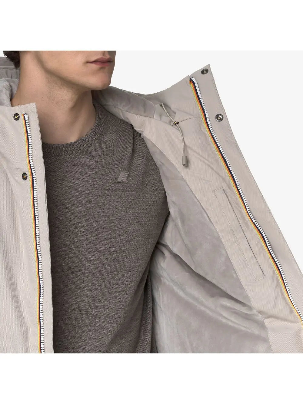 Giubbotto K-Way JACKO TWILL MARMOTTA Uomo - Beige